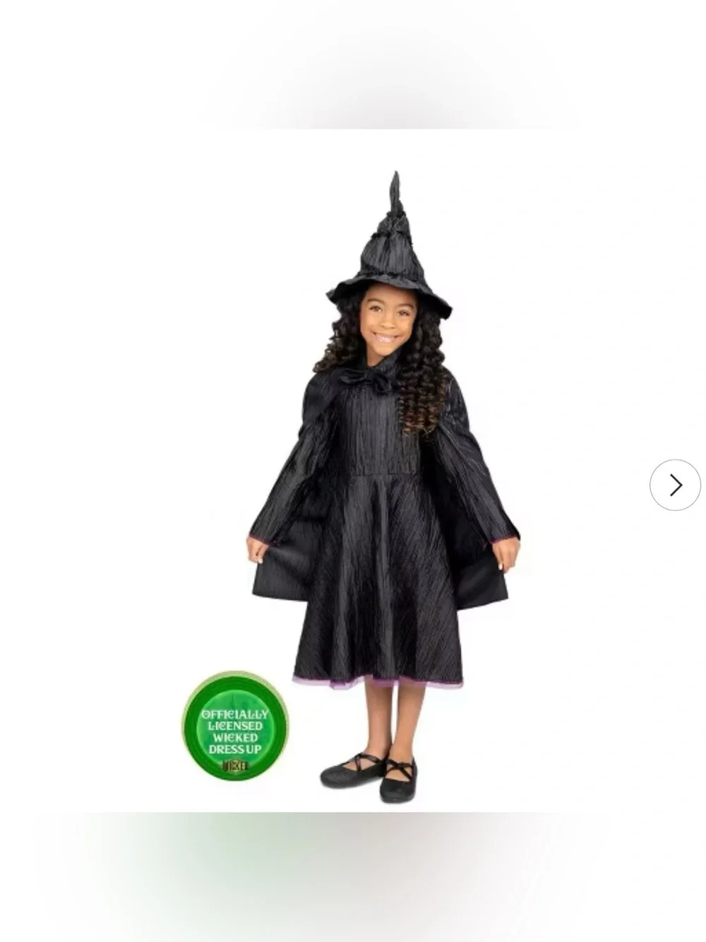 Wicked Deluxe Elphaba Black Defying Gravity Dress Up Set 4-6 NIB